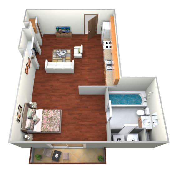 Studio, 1, 2 & 3Bedroom Apartments in Moorhead Courtyard